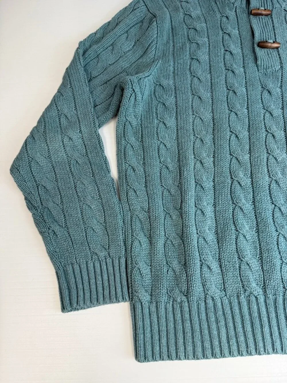 Vintage Ralph Lauren Sweater Men Extra Large Silk Cable Fisherman Jumper Work Ex